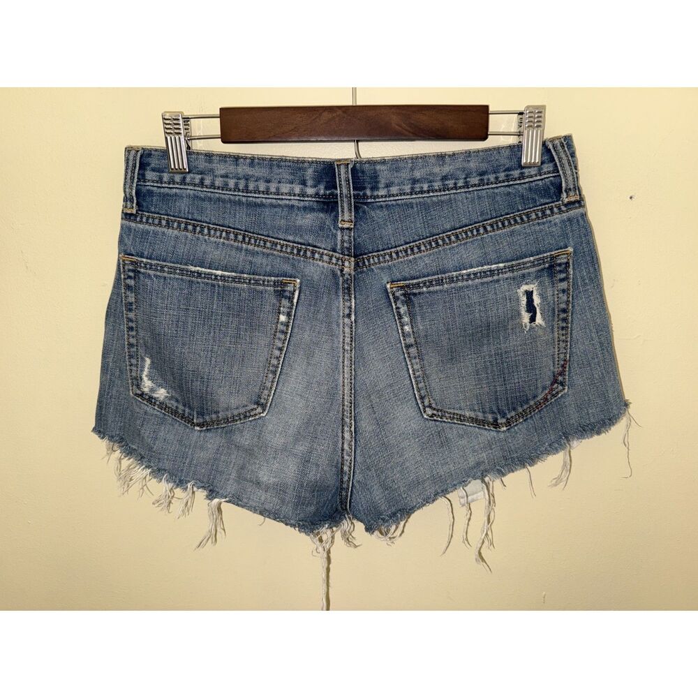 Banana Republic Distressed Denim Cutoff Shorts Size 31/32 Mid Rise Frayed - Picture 2 of 5